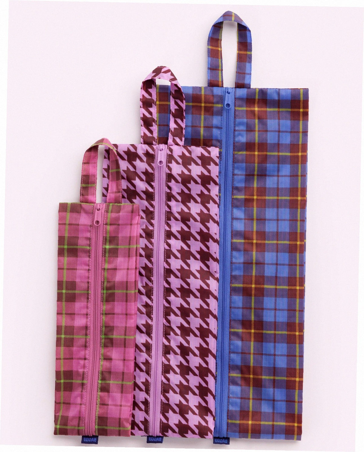 3D Zip Pouch Set - Check Mix