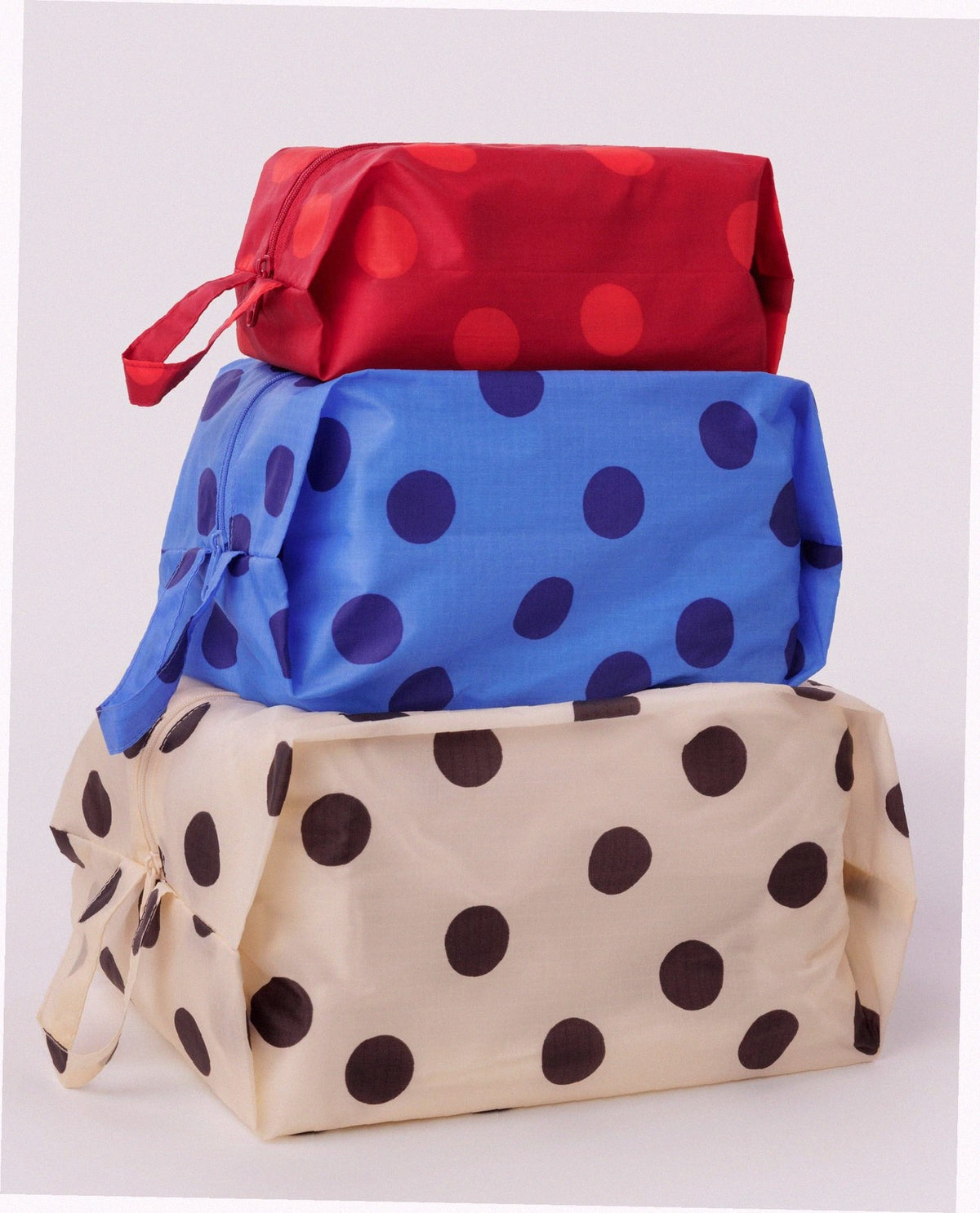3D Zip Pouch Set - Polka Dot Mix