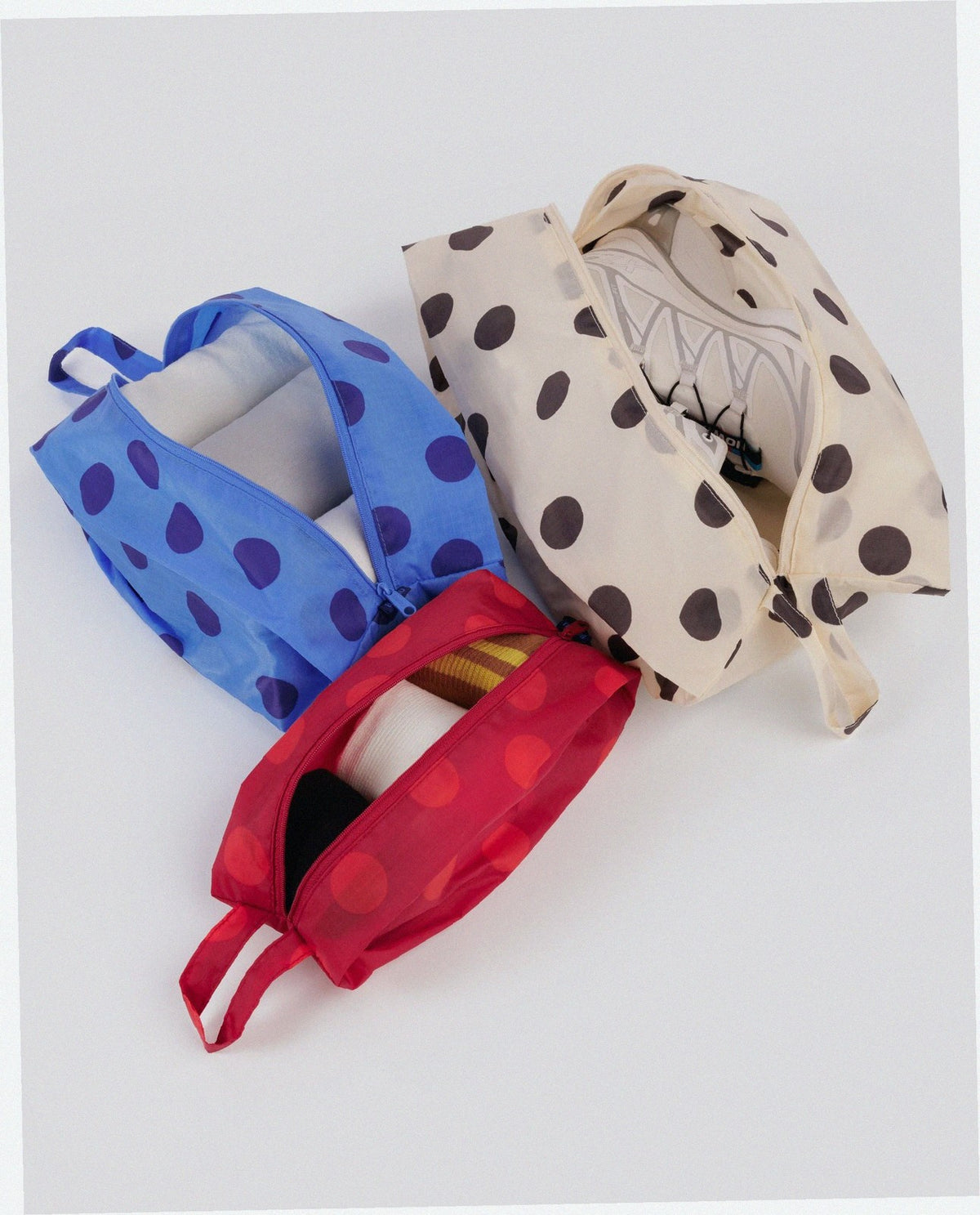 3D Zip Pouch Set - Polka Dot Mix