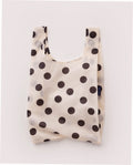 Baby Baggu Reusable Nylon Pouch Bag - Cream and Black Polka Dot