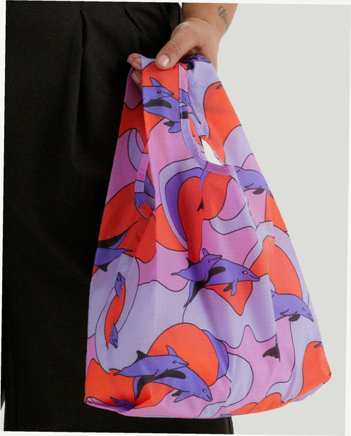 Baby Baggu Reusable Nylon Pouch Bag - Dolphins