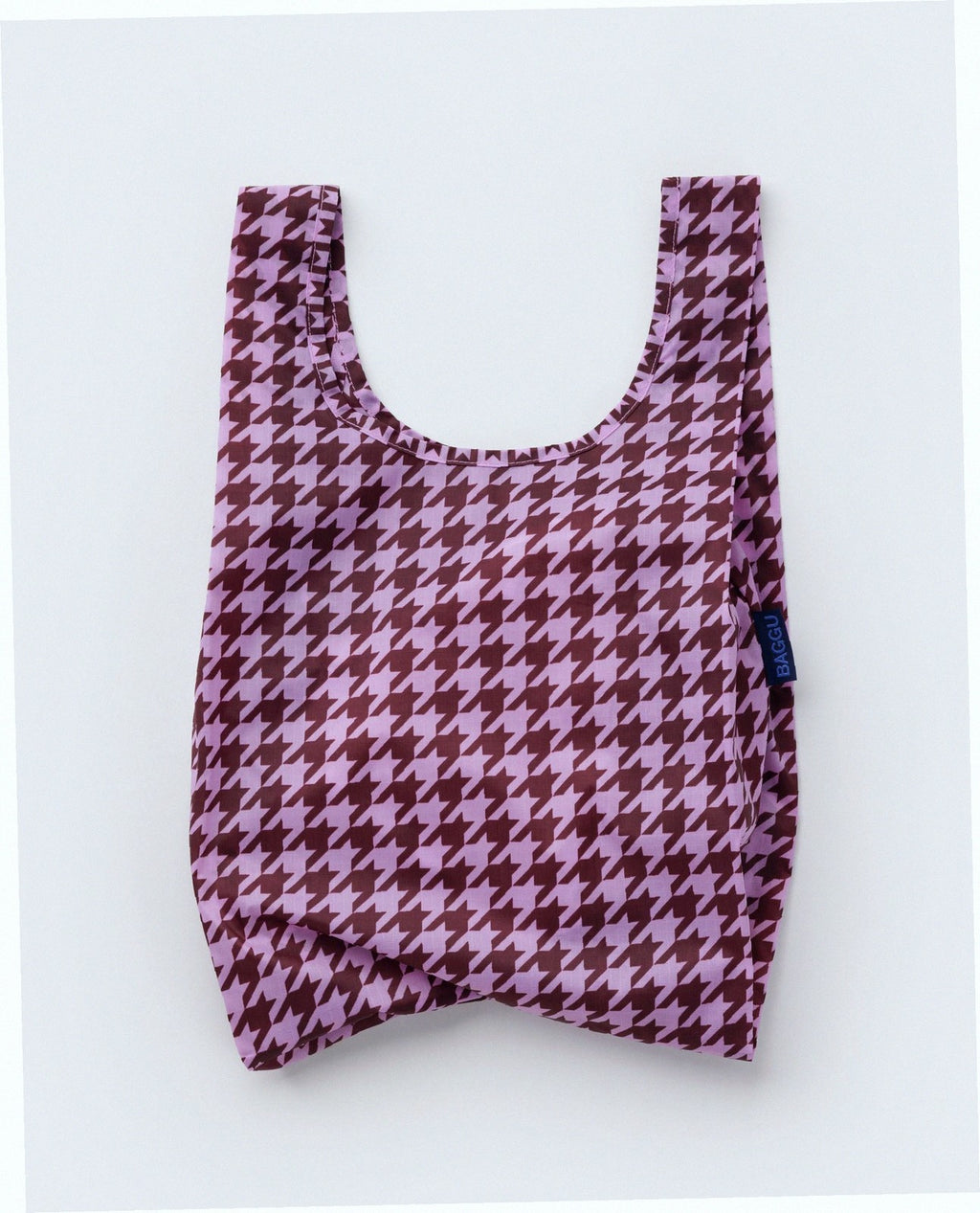 Baby Baggu Reusable Nylon Pouch Bag - Pink Houndstooth