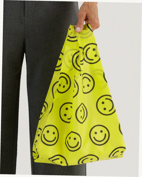 Baby Baggu Reusable Nylon Pouch Bag - Yellow Happy