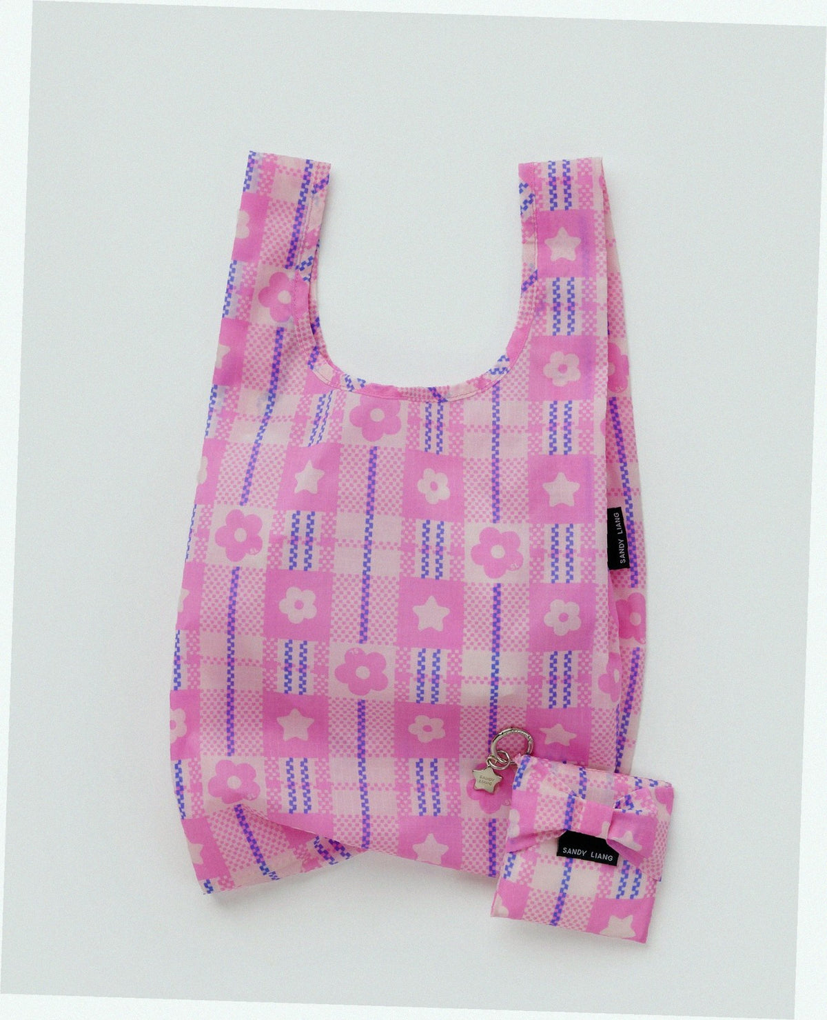 Baby Bow Baggu - Market Plaid Pink