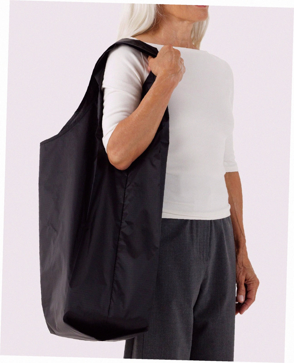 Big Baggu Reusable Nylon Shopping Bag - Black