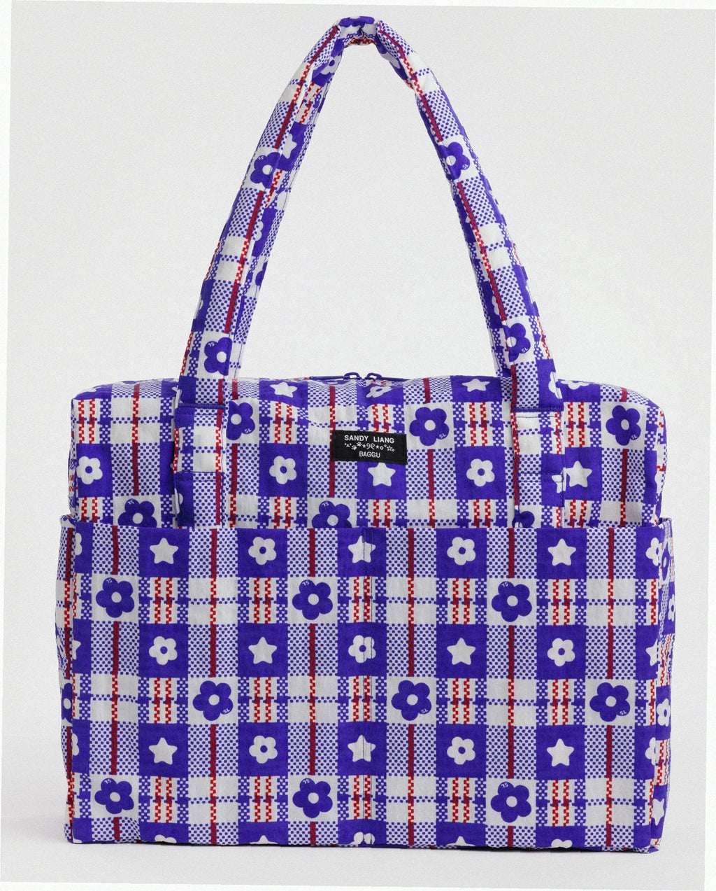 Cloud Carry-On Luggage - Market Plaid Blue