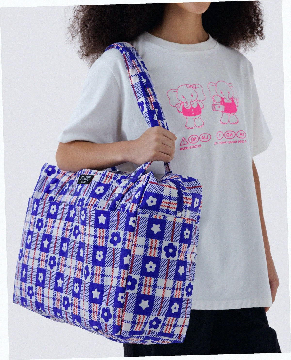 Cloud Carry-On Luggage - Market Plaid Blue