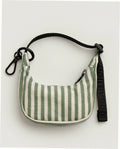 Crescent Bag Charm - Sage Stripe