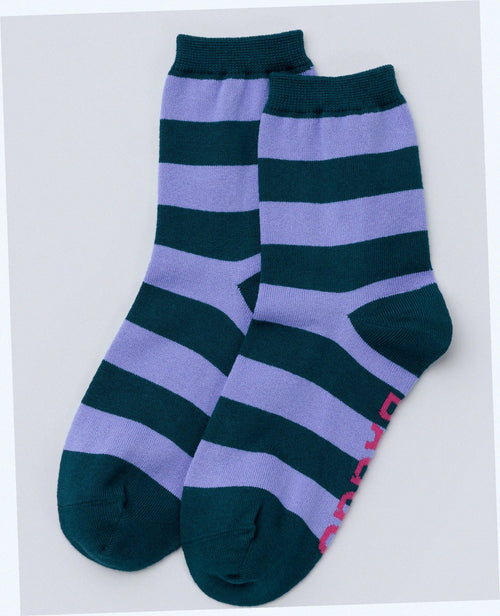 Crew Sock - Malachite Stripe