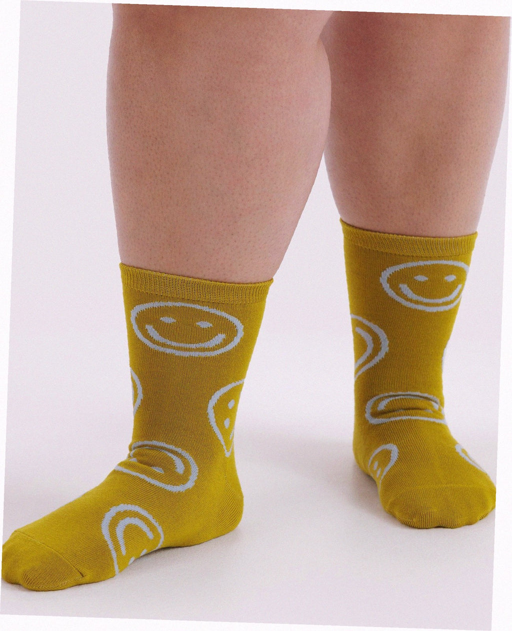 Crew Sock - Ochre Happy