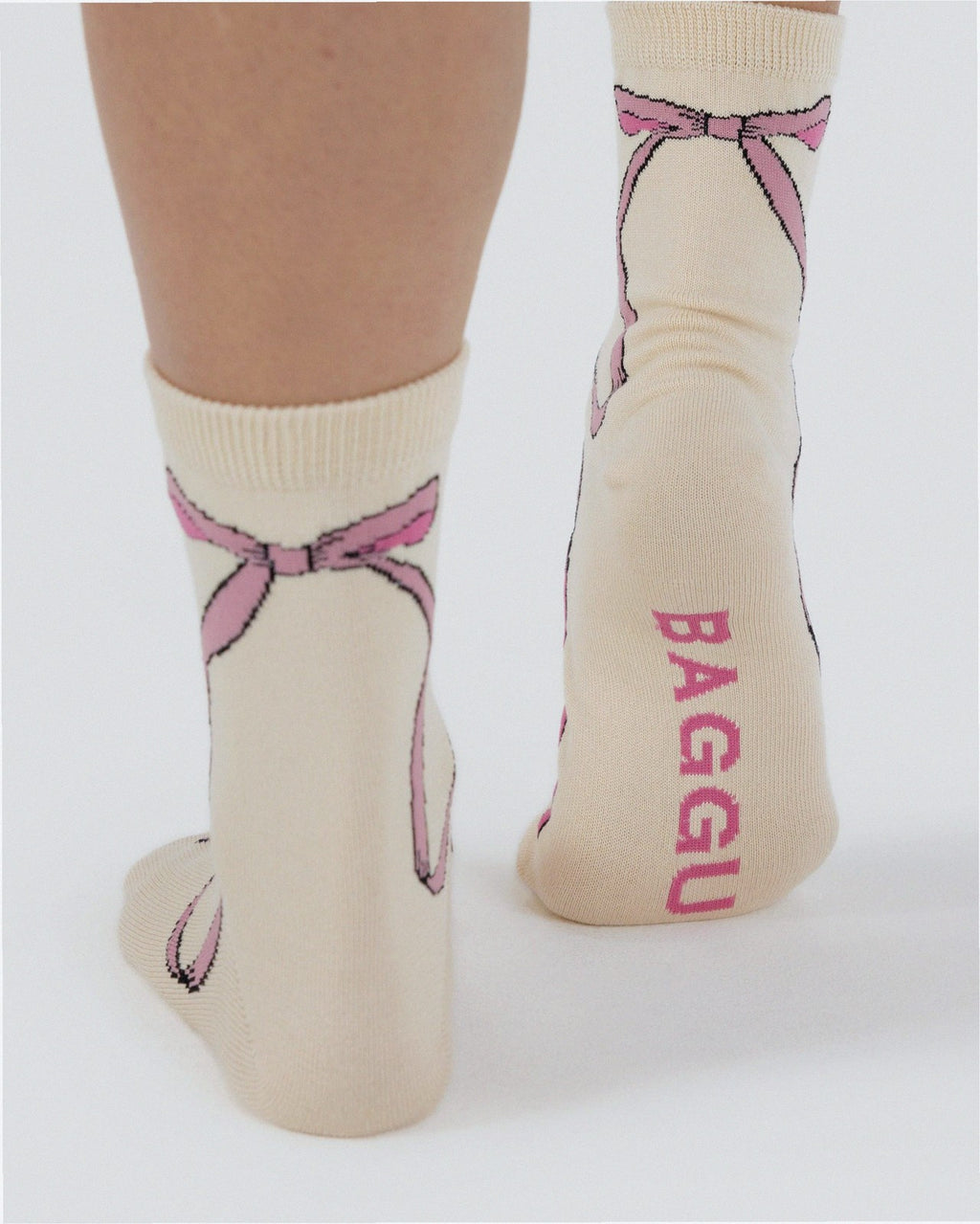 Crew Sock - Pink Bow