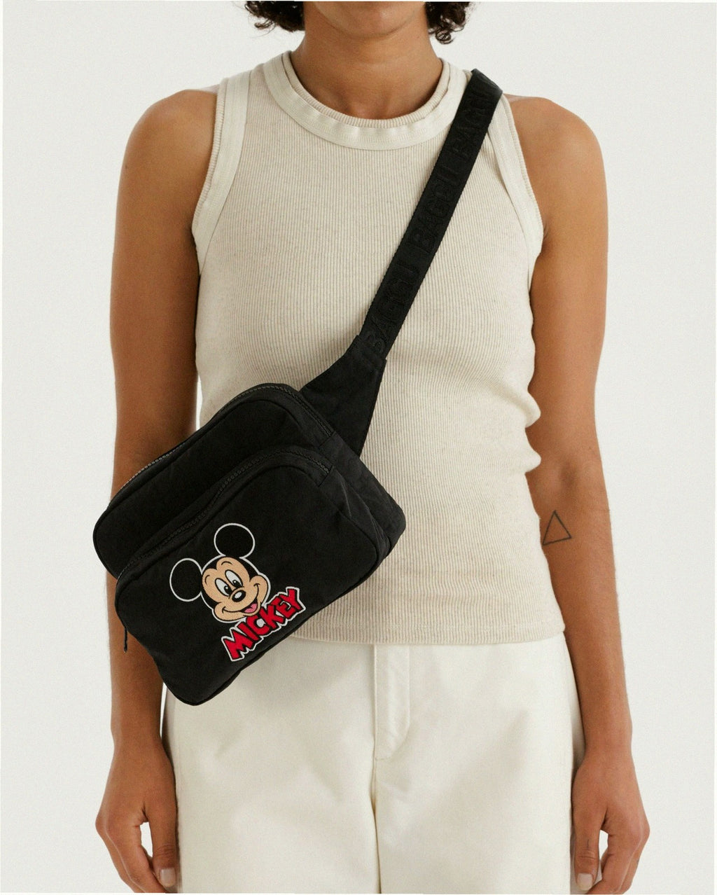 Nylon Fanny Pack Belt Bag - Embroidered Mickey Mouse Club
