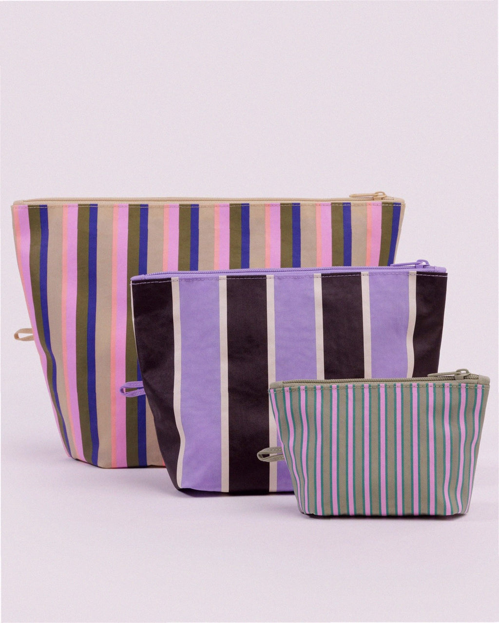 Go Pouch Set Travel Pouches - Candy Shop Stripes