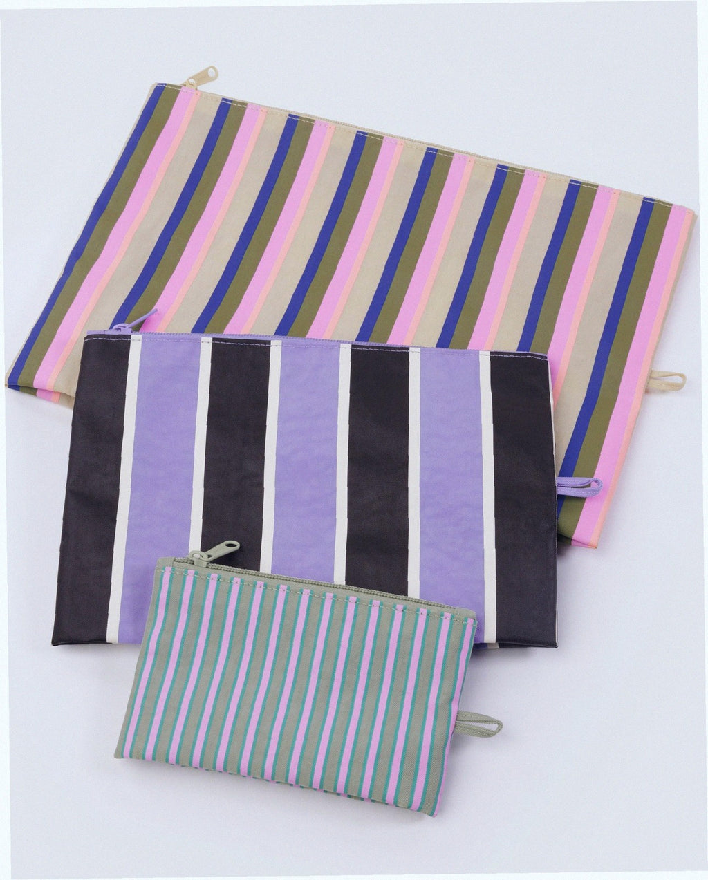 Go Pouch Set Travel Pouches - Candy Shop Stripes