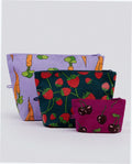 Go Pouch Set Travel Pouches - Carrots & Berries