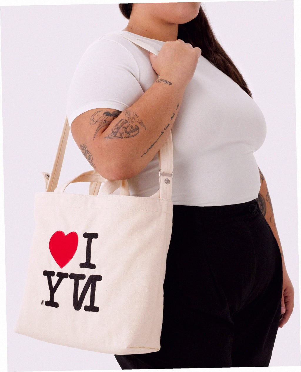 Horizontal Zip Duck Bag - I Love NY