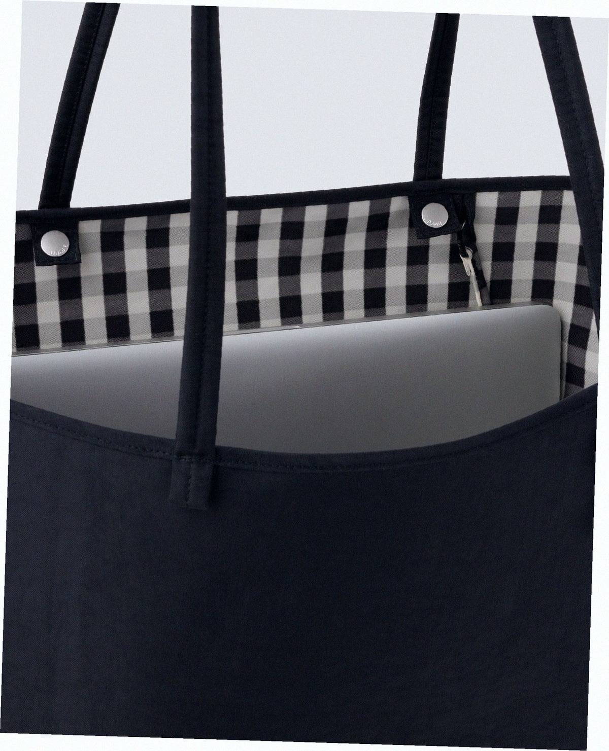 Large Nylon Reversible Tote - Black Mix