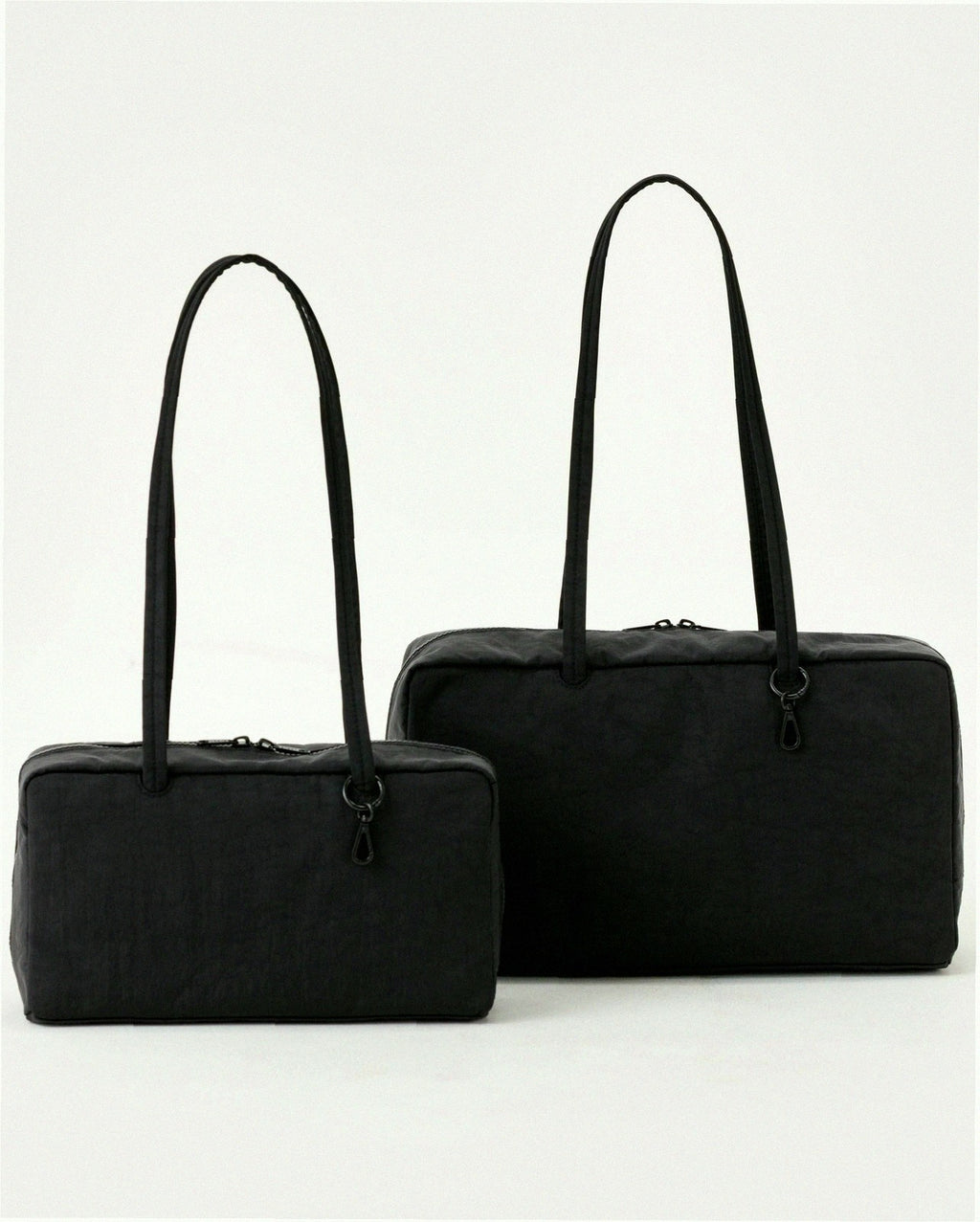 Medium Nylon Bowler Bag - Black