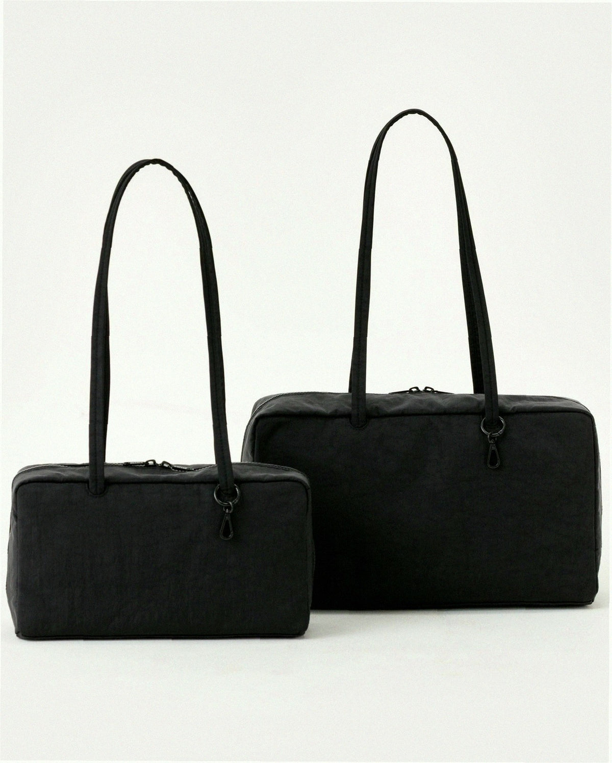 Medium Nylon Bowler Bag - Black