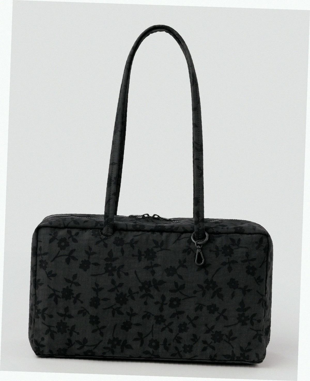 Medium Nylon Bowler Bag - Charcoal Ditsy Floral