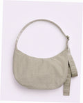 Medium Nylon Crescent Shoulder Bag - Celadon