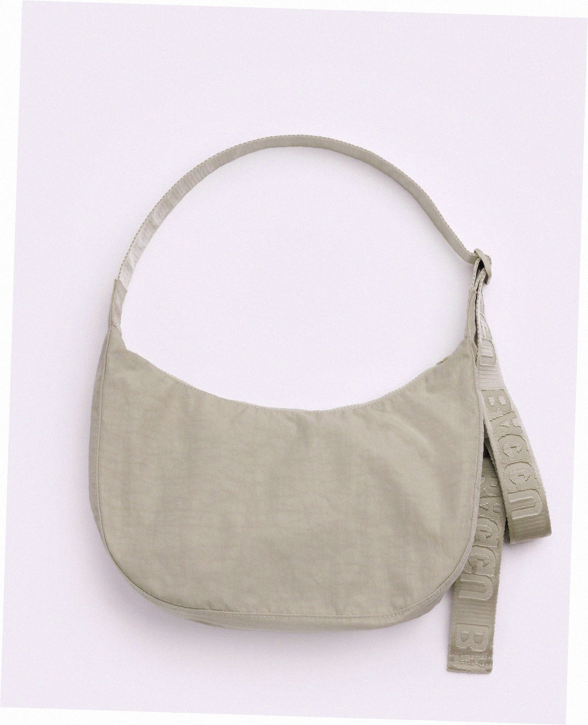 Medium Nylon Crescent Shoulder Bag - Celadon