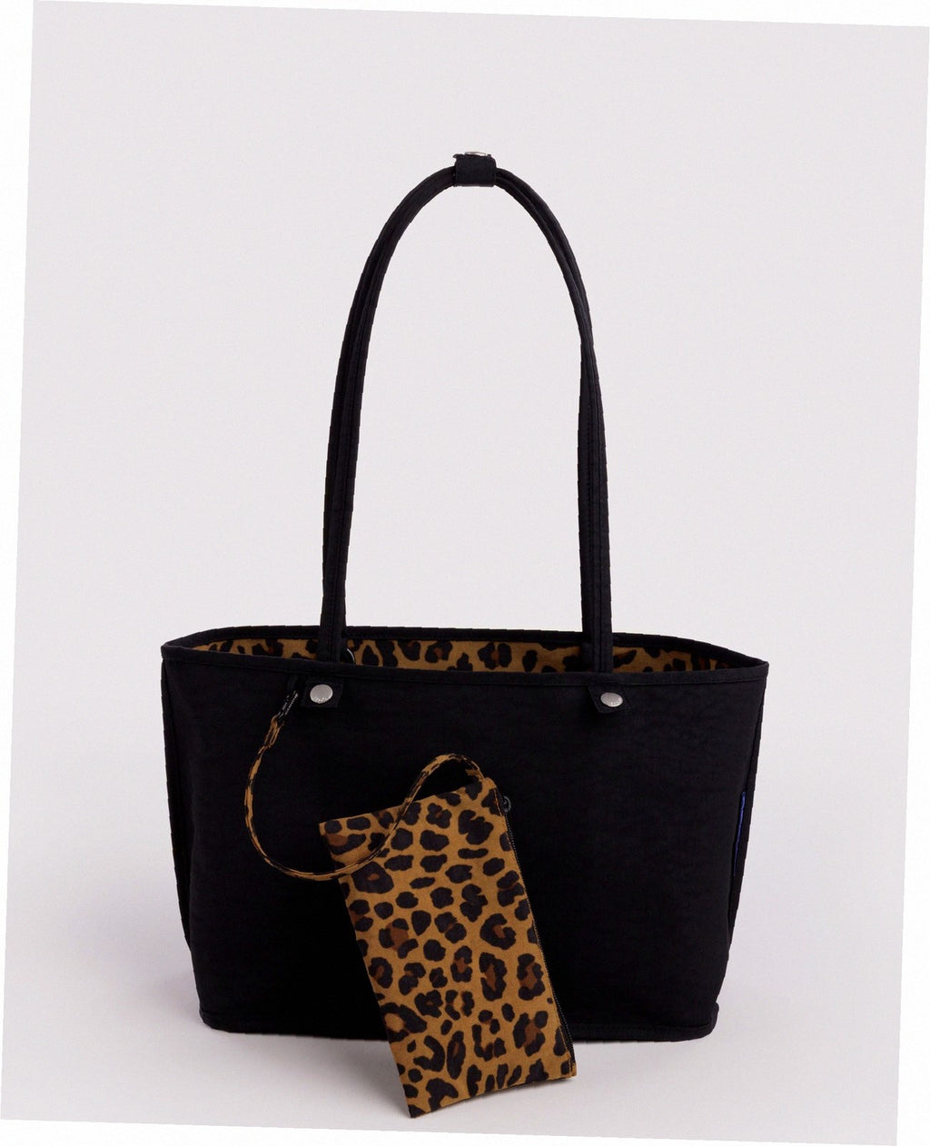 Medium Nylon Reversible Tote - Leopard Mix