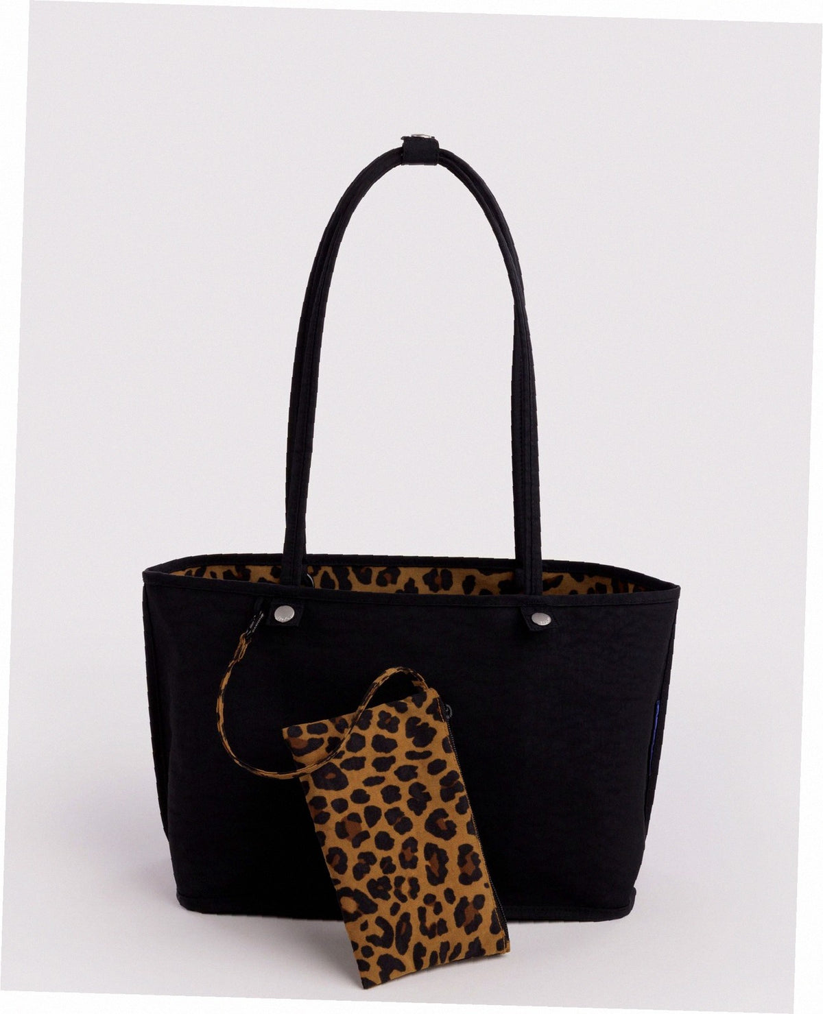 Medium Nylon Reversible Tote - Leopard Mix