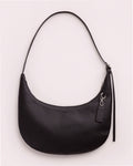 Recycled Leather Flat Crescent - Black