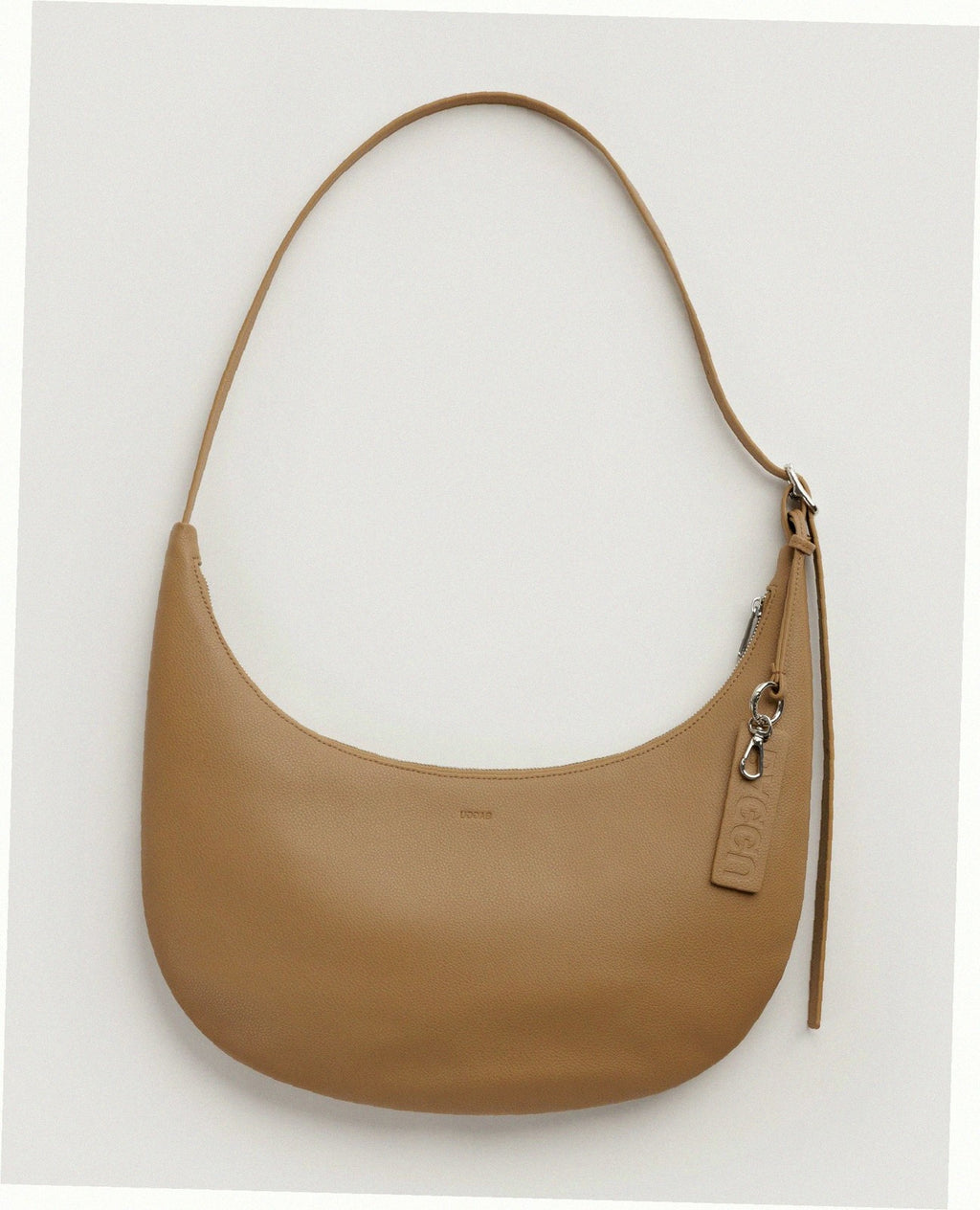 Recycled Leather Flat Crescent - Dune