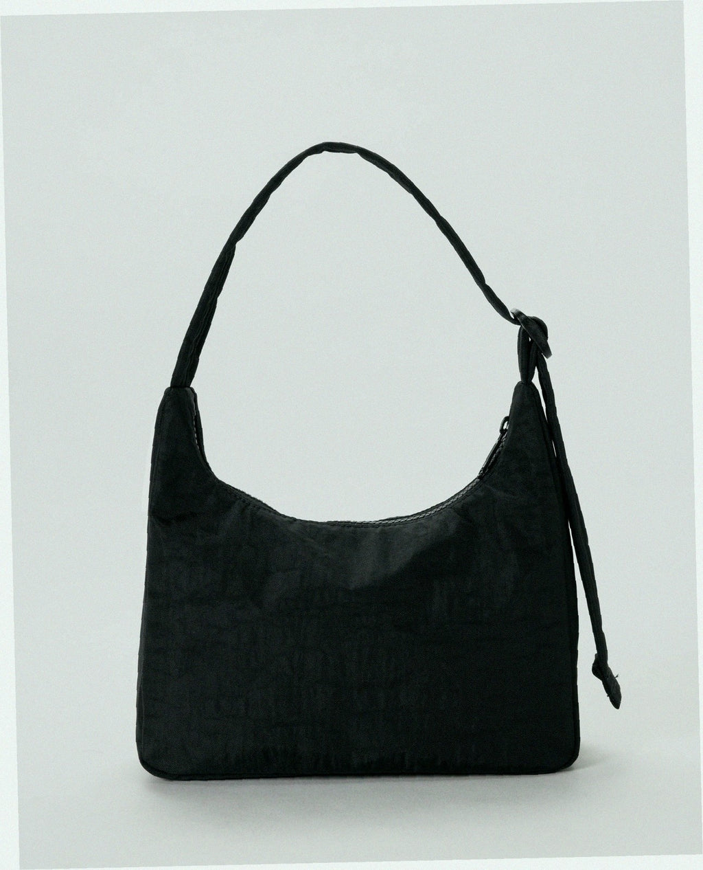 Mini Nylon Shoulder Bag - Black