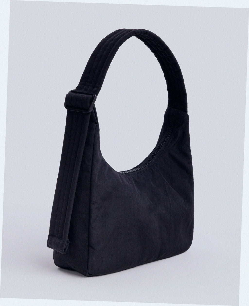 Mini Nylon Shoulder Bag - Black