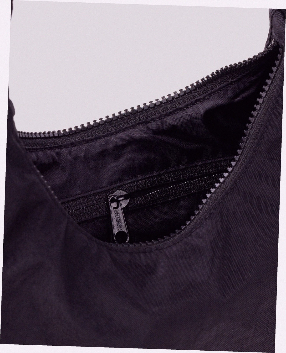 Mini Nylon Shoulder Bag - Black