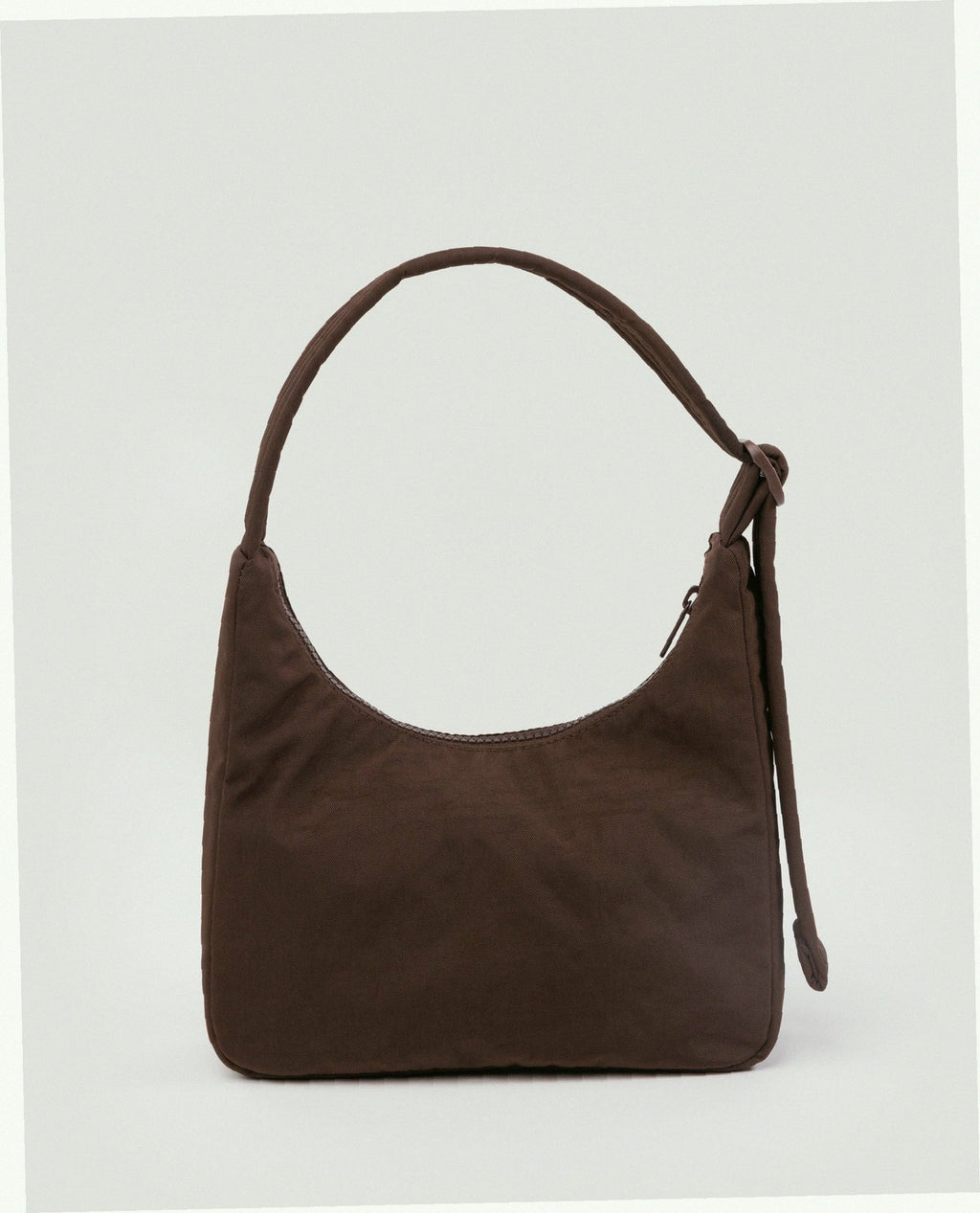 Mini Nylon Shoulder Bag - Coffee