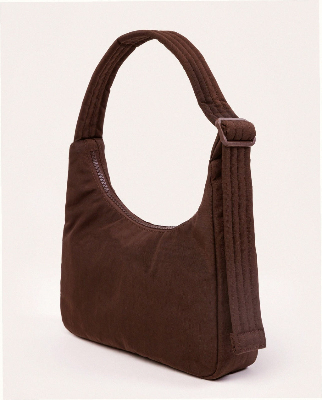 Mini Nylon Shoulder Bag - Coffee
