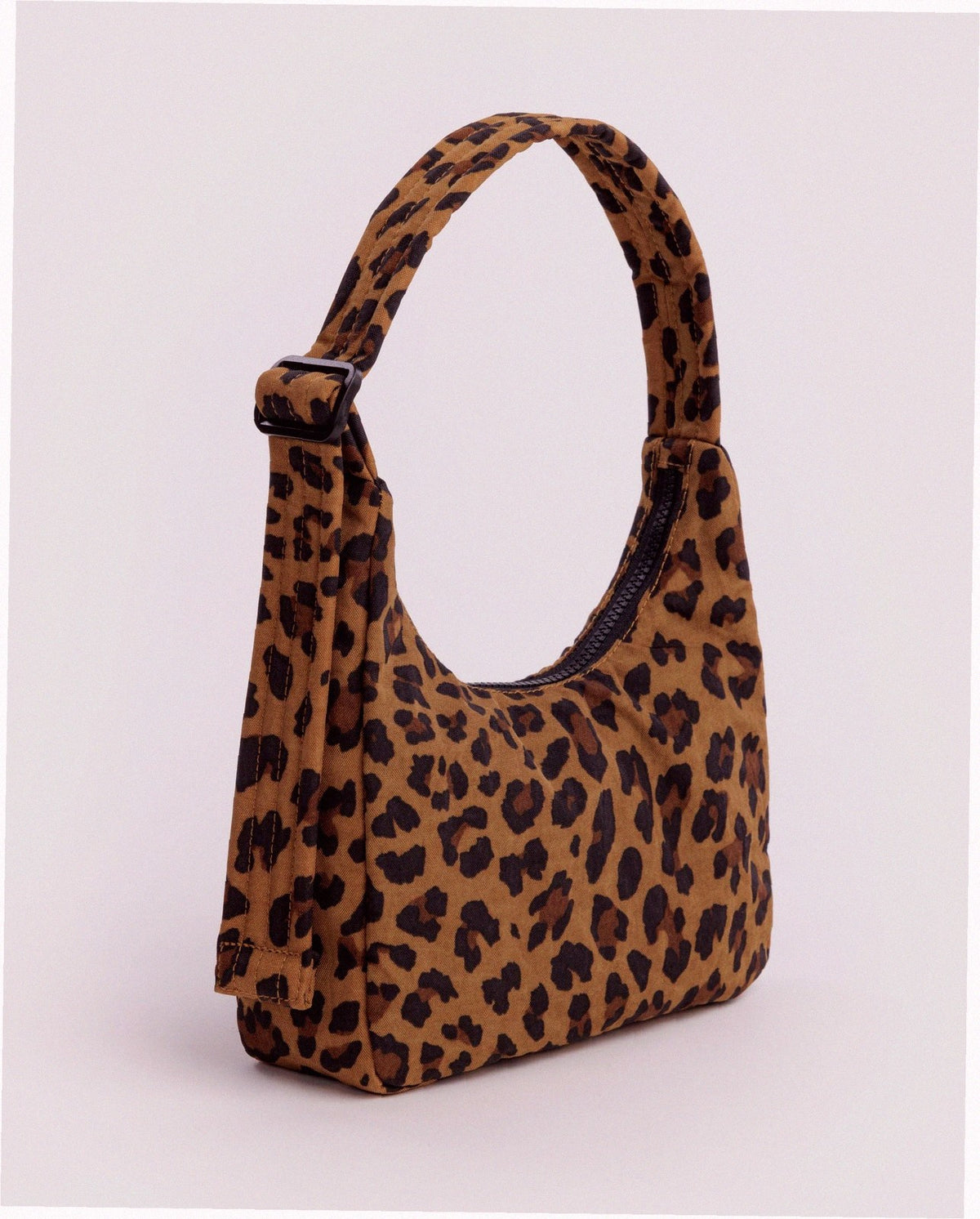 Mini Nylon Shoulder Bag - Leopard