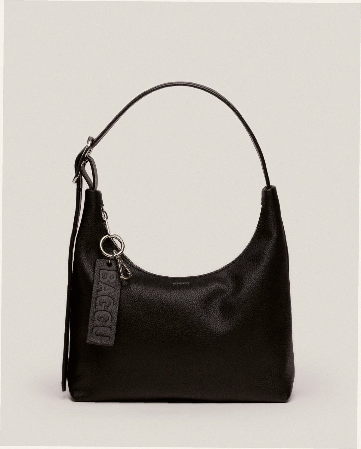 Mini Recycled Leather Shoulder Bag - Black