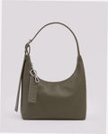 Mini Recycled Leather Shoulder Bag - Loden