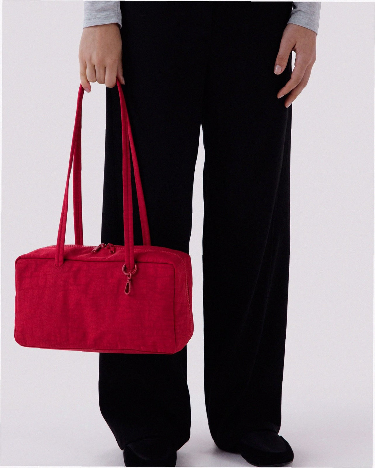 Nylon Bowler Bag - Cherry