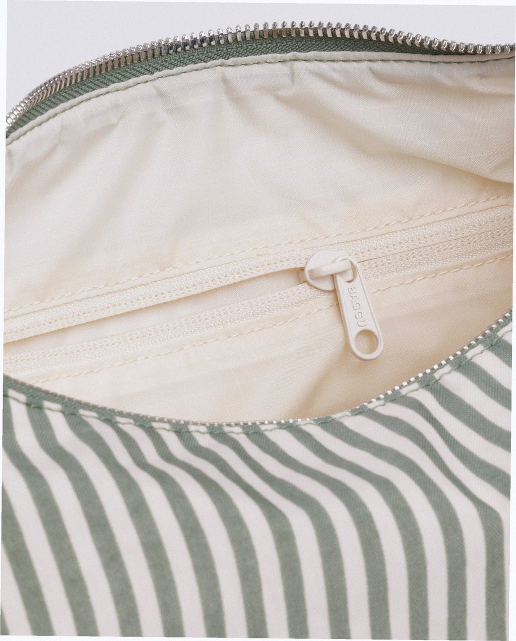 Nylon Meringue Bag - Sage Stripe