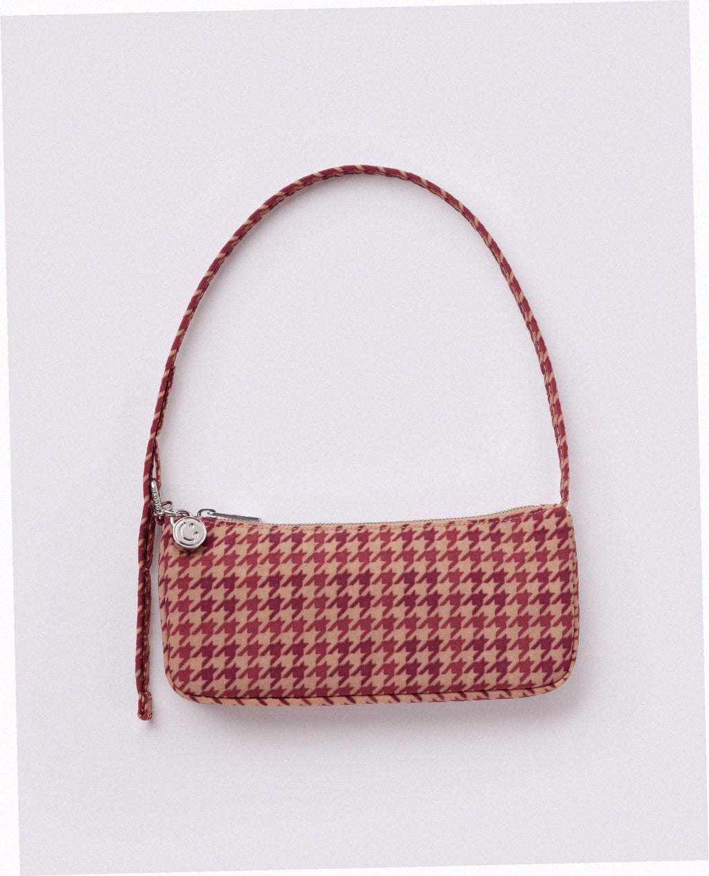 Nylon Pochette - Tan Houndstooth