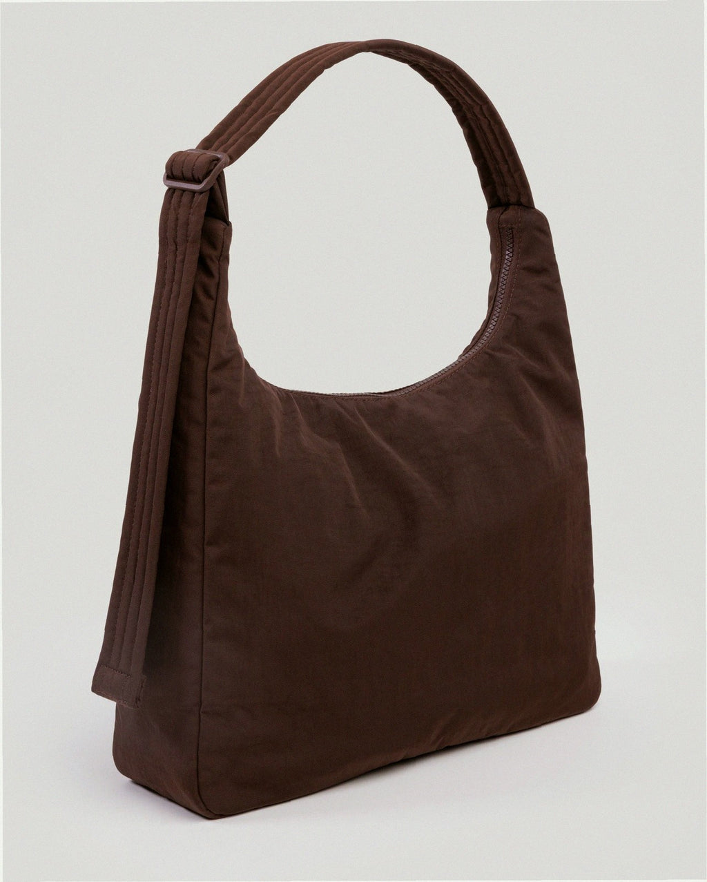 Nylon Shoulder Bag - Coffee
