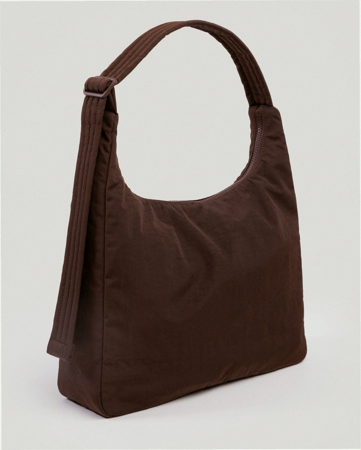 Nylon Shoulder Bag - Coffee