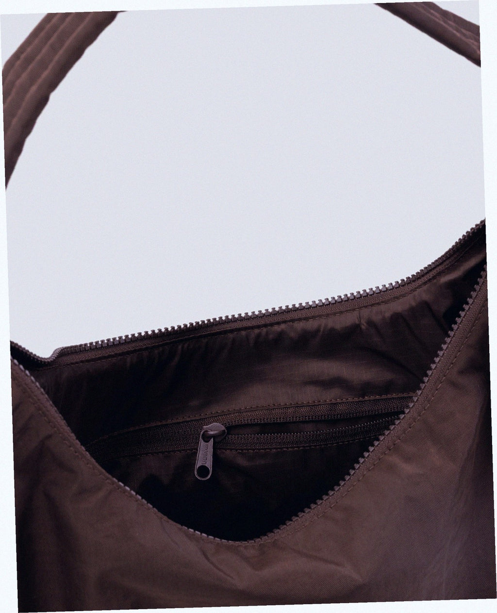 Nylon Shoulder Bag - Coffee