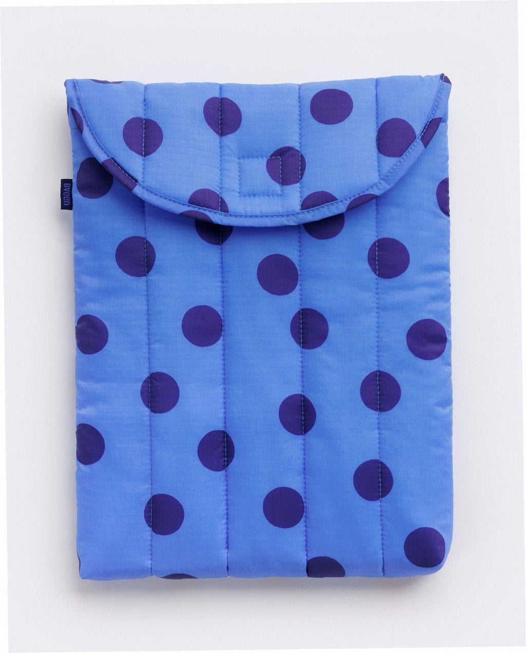 Puffy 13 Inch Laptop Sleeve - Blue Polka Dot