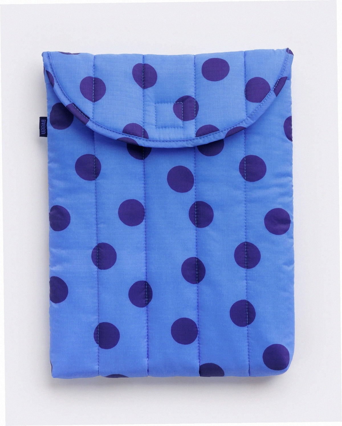 Puffy 13 Inch Laptop Sleeve - Blue Polka Dot