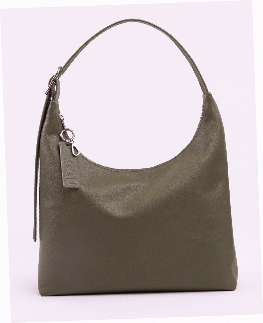 Recycled Leather Shoulder Bag - Loden