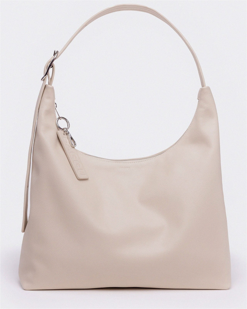 Recycled Leather Shoulder Bag - Stone