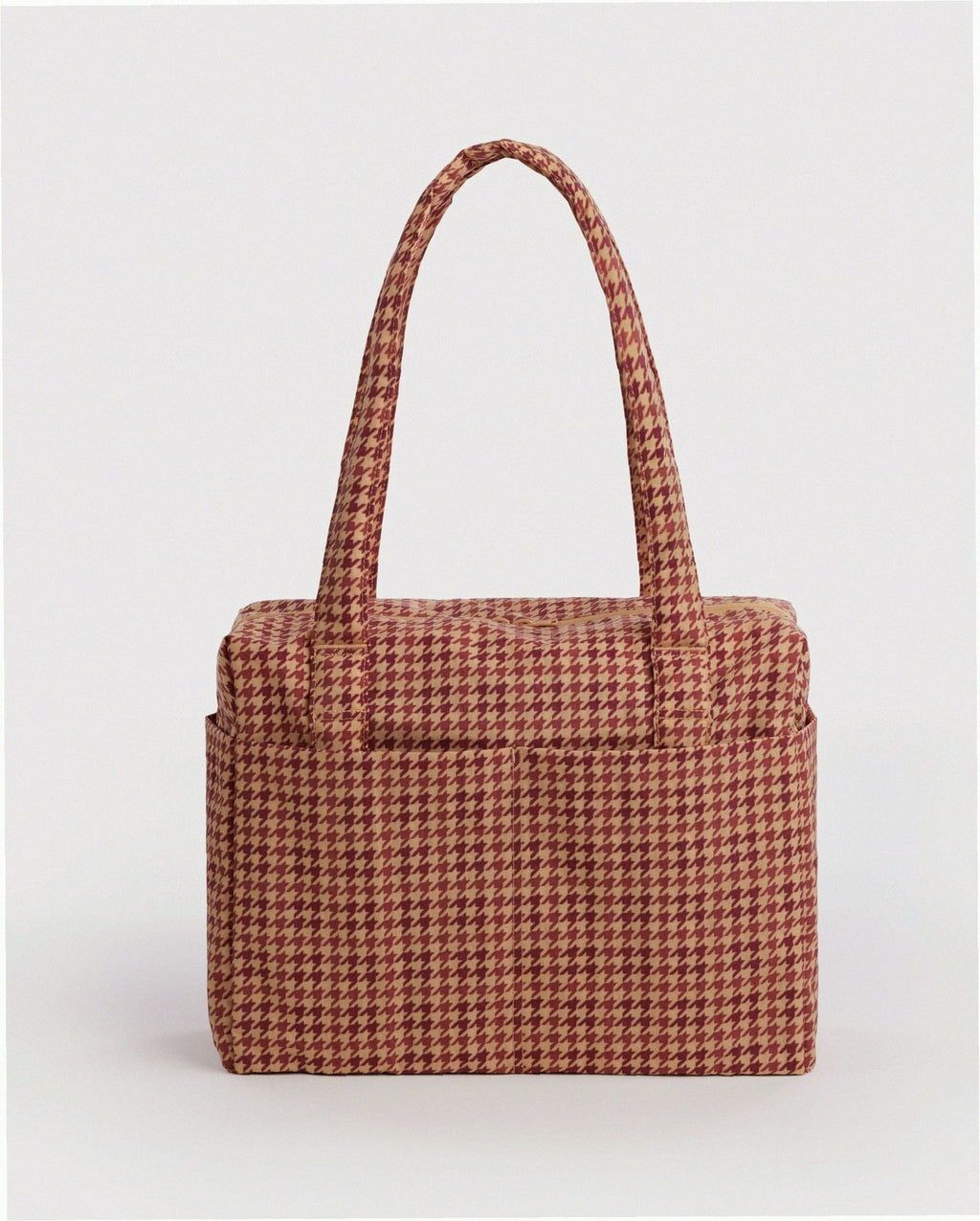 Small Cloud Carry-On Luggage - Tan Houndstooth