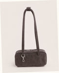 Small Denim Bowler Bag - Washed Black Denim